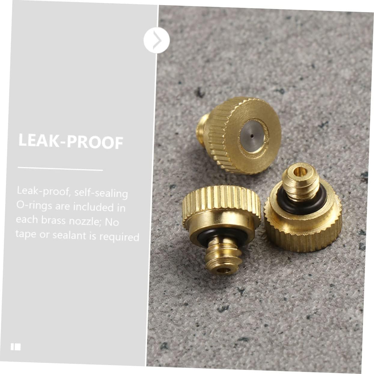 Yardwe 120pcs Low Pressure Misting Nozzles for Outdoor Cooling System Brass Atomizing Sprayer for Garden Hose Easy Installation for Watering and Cooling