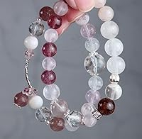 Vista 164 de Precious Gemstone Natural Crystal Healing Bracelet, Rutilated Quartz, Moonstone, Quartz Handmade Original Design Bracelet