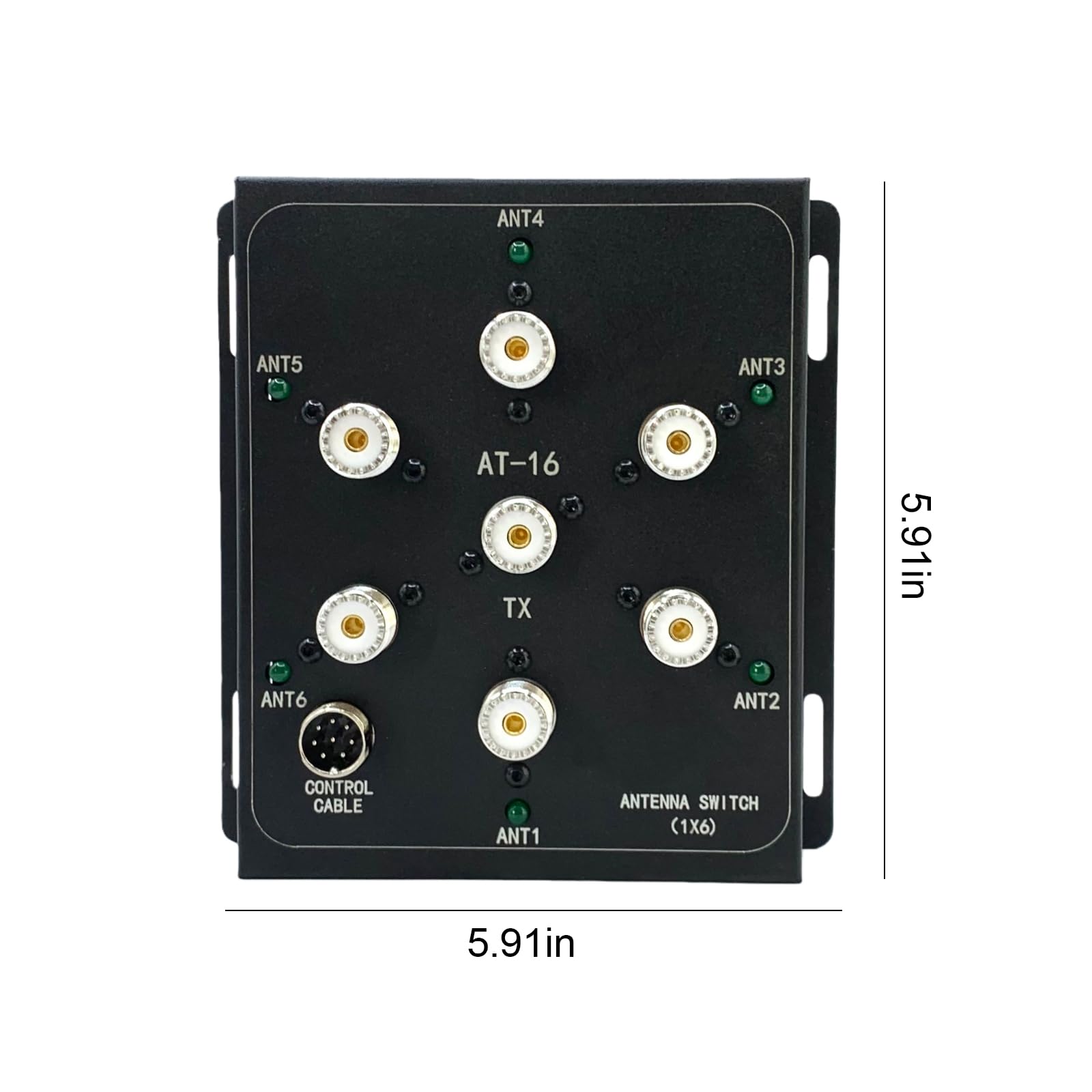 Kit de interruptor de antena remota coaxial de 6 vías, interruptores de señal de antena de 1,8 MHz-55 MHz, 800 W, PEP, herramienta de transmisión de alta potencia, compatible con estaciones base