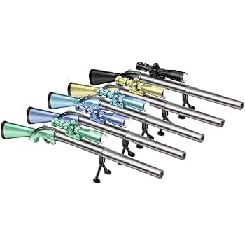 LEDライト ライフル型ボールペン メタリックカラー5種類 20本