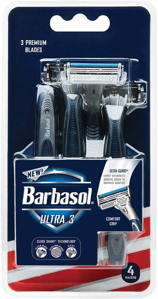 Barbasol Ultra 3 Premium Disposable Razor, 4 Count image 2