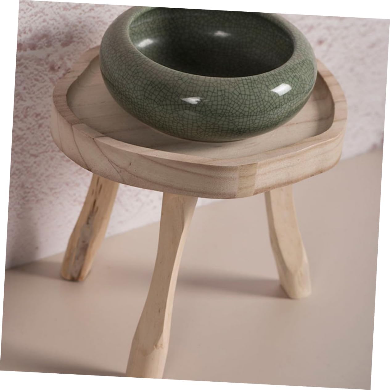 Wooden Plant Stand for Indoor Use Rustic Flower Pot Holder Stable Plant Riser for Home Decor Antique-style Wooden Display Stand and Aquatic Tanks