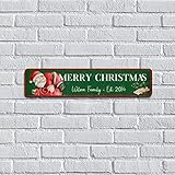 Wodevor Aluminum Sign Merry Christmas Customized Street Sign Christmas Welcome Retro Metal Signs Out