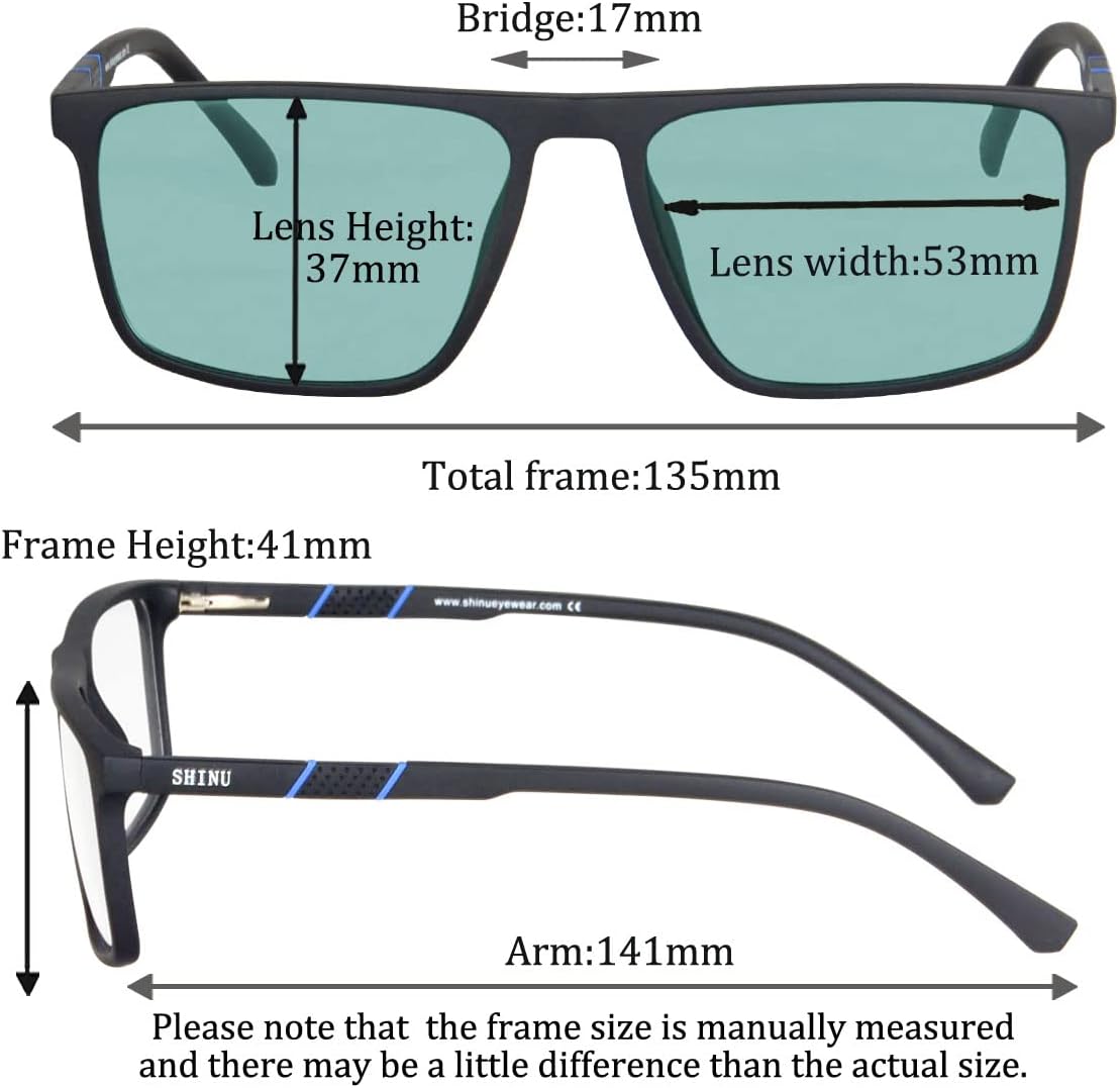 SHINU Colour Blindness Sunglasses for Men Red-green Color Blind Glasses Partial Tritanopia Eyglasses Color Blind-SH051CB