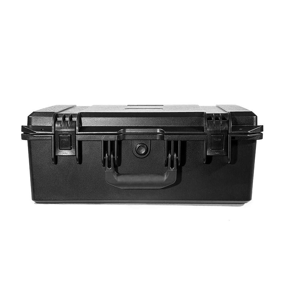 Funda rígida impermeable con inserto de espuma personalizable DIY 19 x 14 x 7 pulgadas (negro)