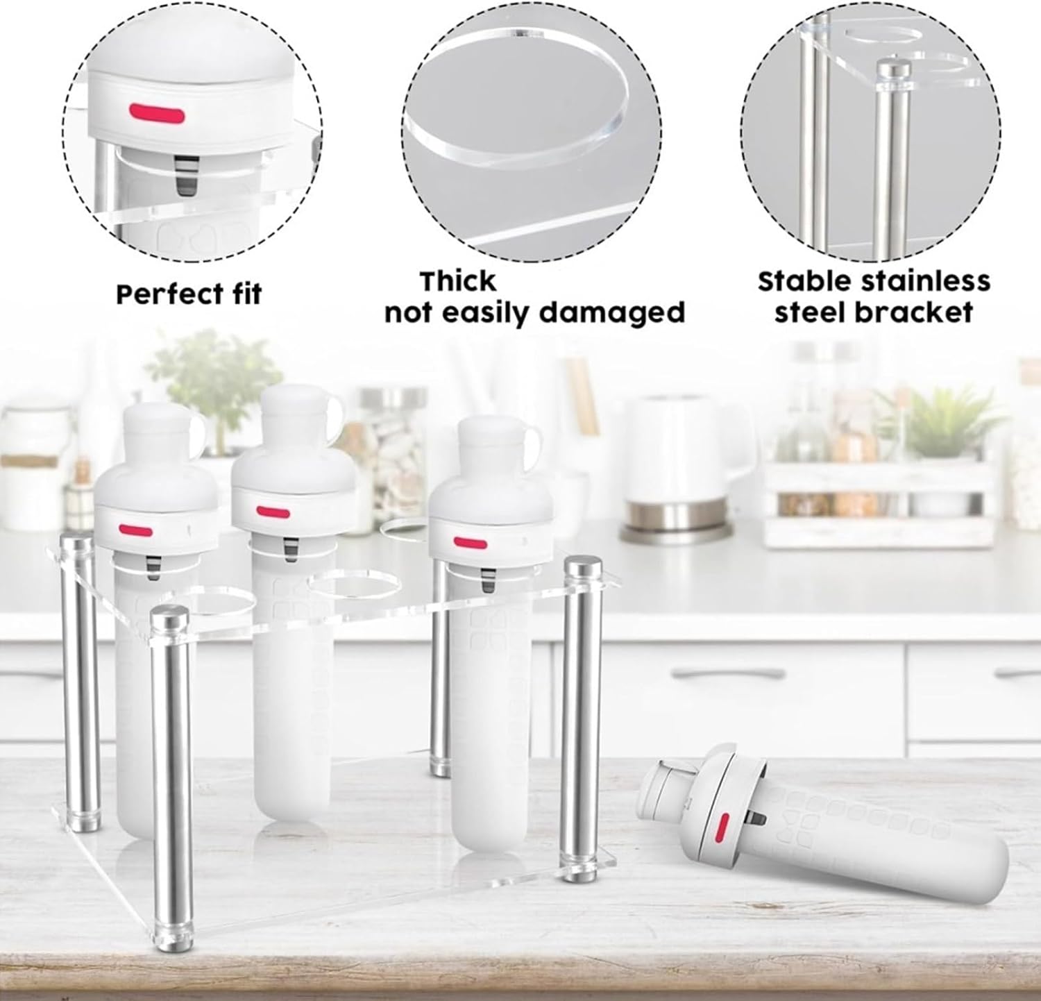 Clear Acrylic 6 Hole Cartridge Rack for Safe Storage and Decorative Home Use Scratch Beverage Pods Stand Flavor Pods Stand