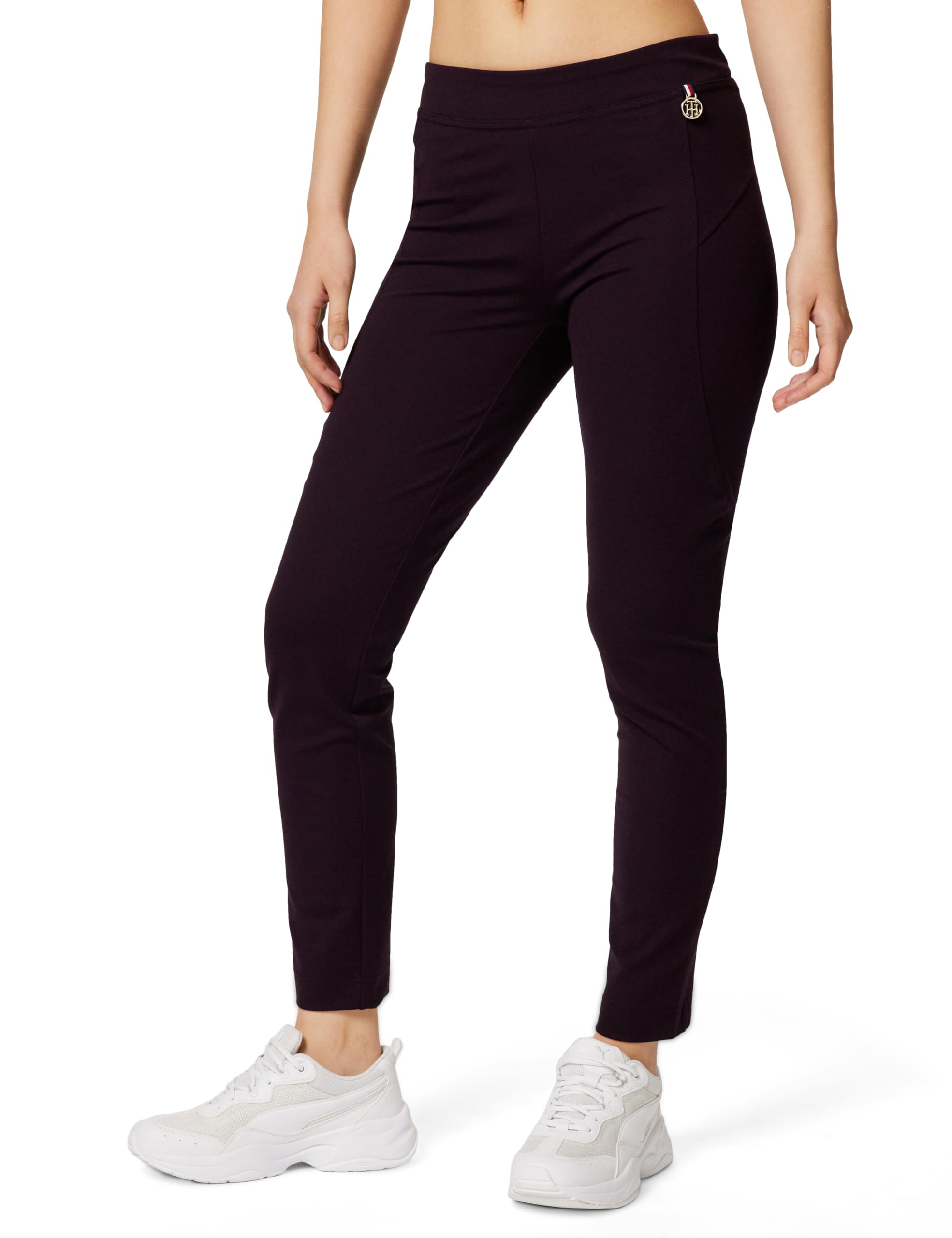 Tommy Hilfiger Women's Dark Aubergine Casual Sportswear Pants, S