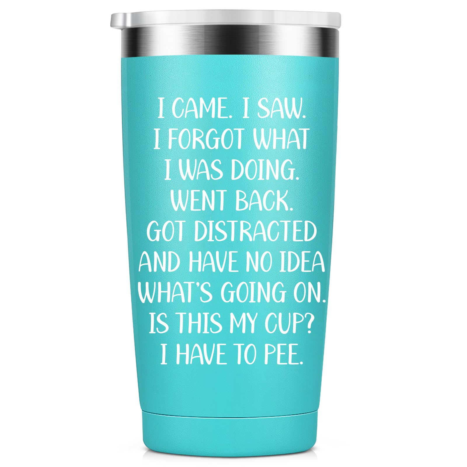 KIKERRO Fun Birthday Gifts for Women - I Came I Saw Coffee Mug Drinking Cups for Elderly Senior