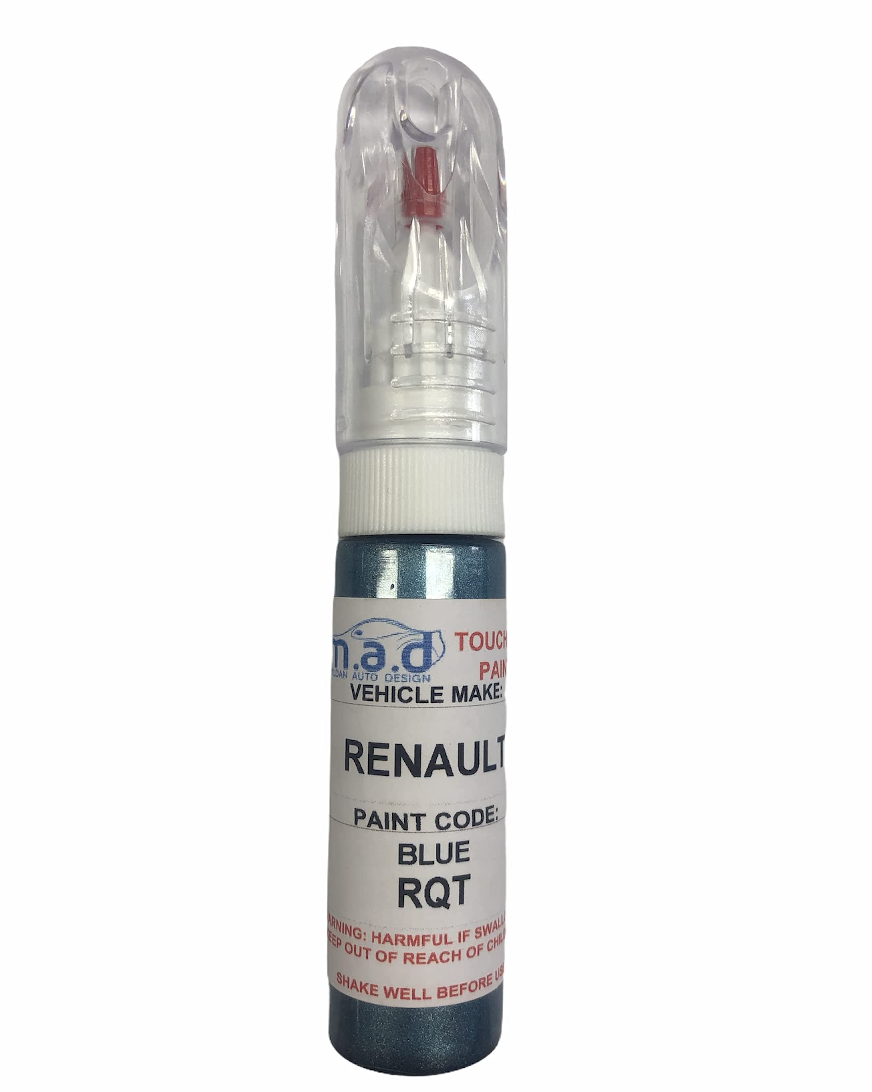M.a.d Myldan Auto Design Paint + Primer + Lacquer Madpaints Touch Up Car Paint 20Ml Pen For Renault Blue Rqt Scratch Chip Repair (Paint + Primer + Lacquer)