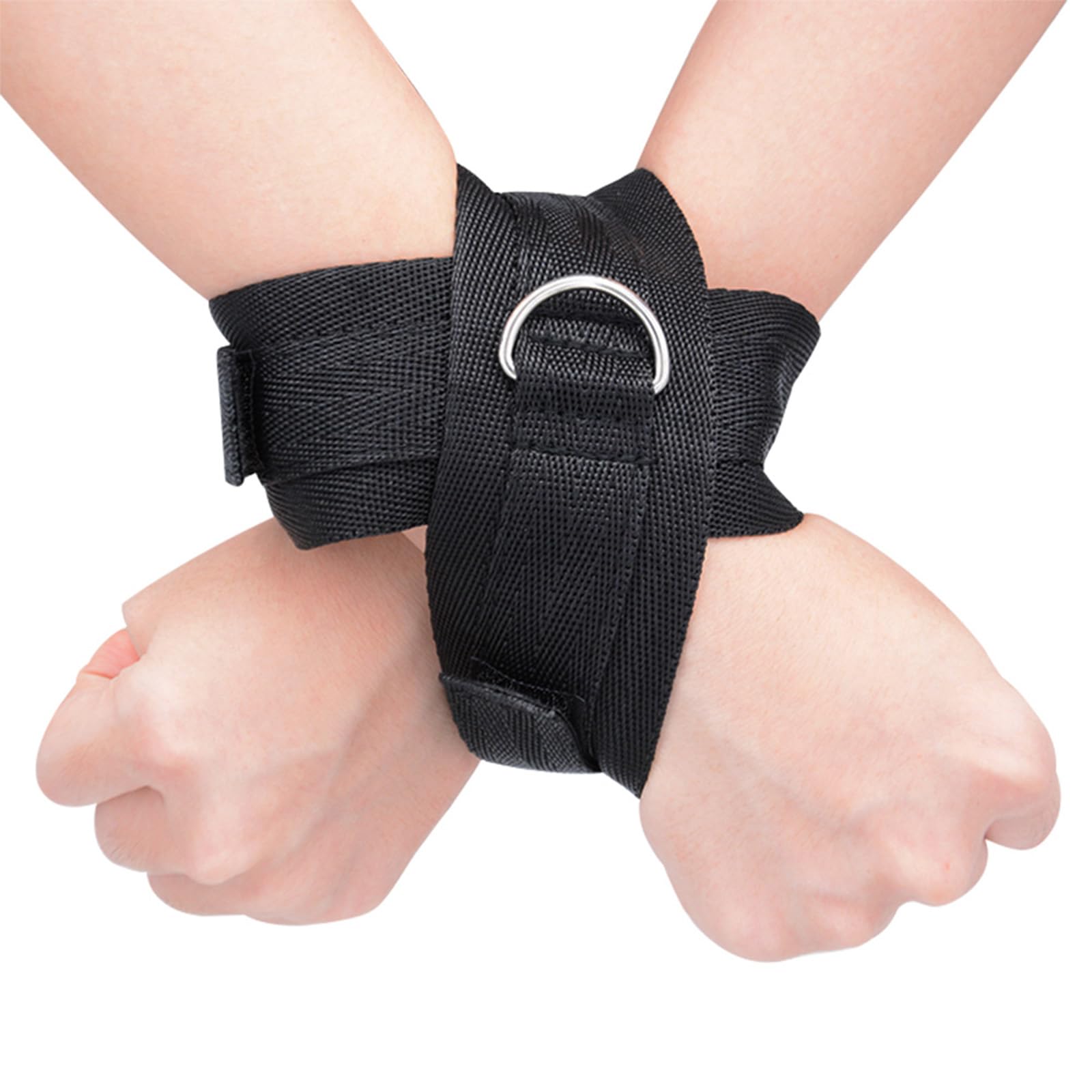 Dacron Cross Handcuffs Adjustable Restraints for SM BDSM Bondage Kit with D-Ring Mardi Gras Valentines Day