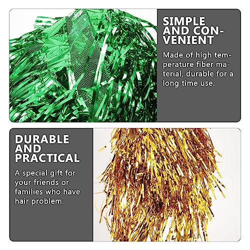 Homoyoyo 6PCS Colorful Foil Tinsel Wigs,Metallic Cosplay Prop Wigs for Costume Cosplay Photo Props Fancy Dress Shiny Party Costume Props (Mixed Color) - Image 4
