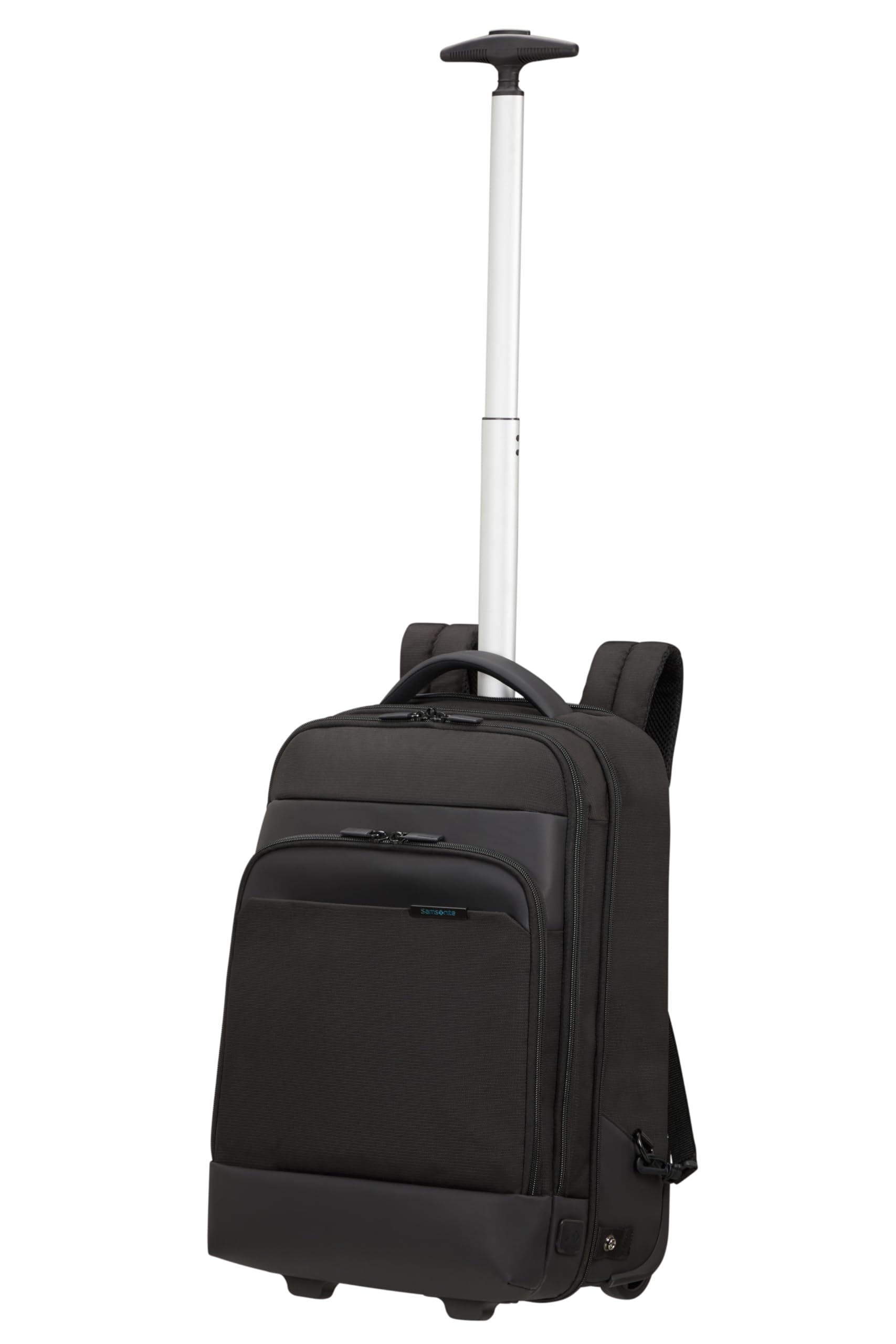 Samsonite Mysight - Plecak na Laptopa 17,3" z Kółkami, Plecak na Wózek 48 cm, z Inteligentnymi Funkcjami, Ergonomiczny, 25,5 L - Czarny