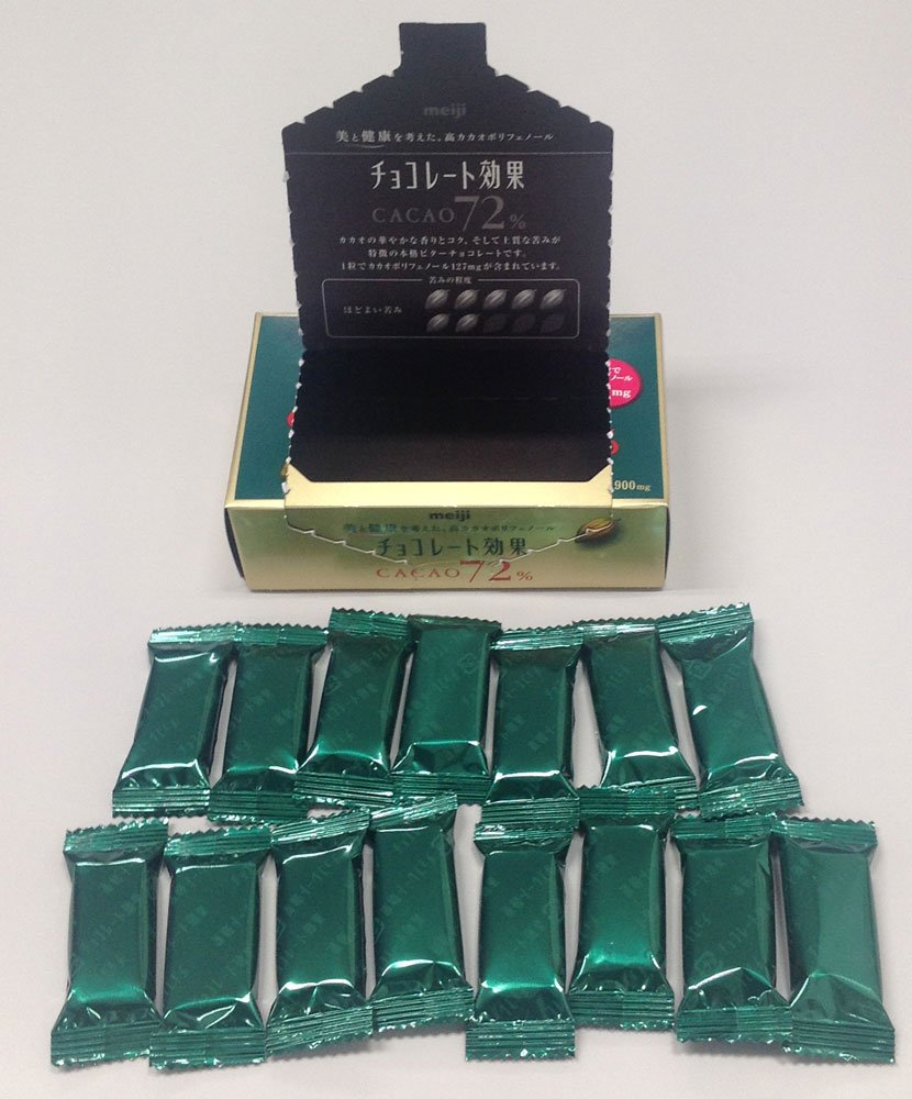 Amazon | 明治 チョコレート効果カカオ72%BOX 75g×5個 | 明治