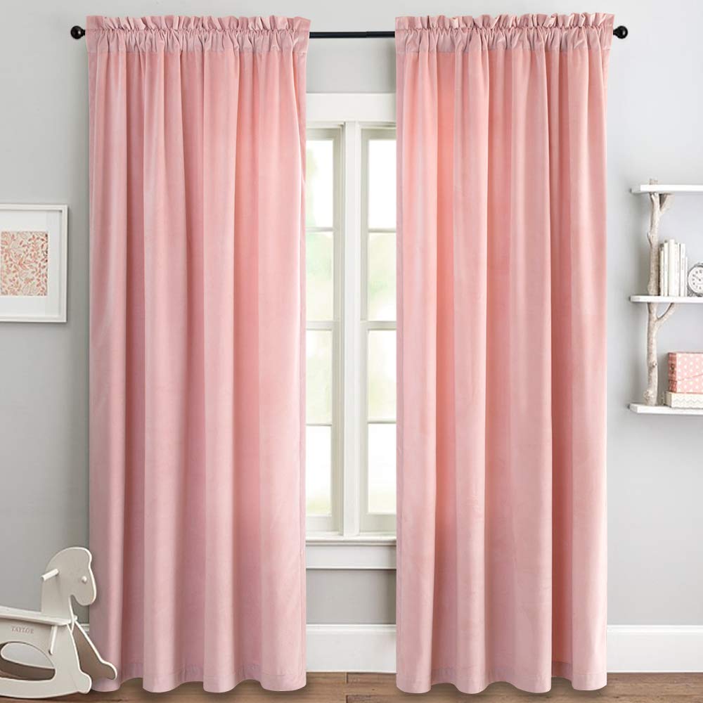 Pink Velvet Curtains Curtains & Drapes