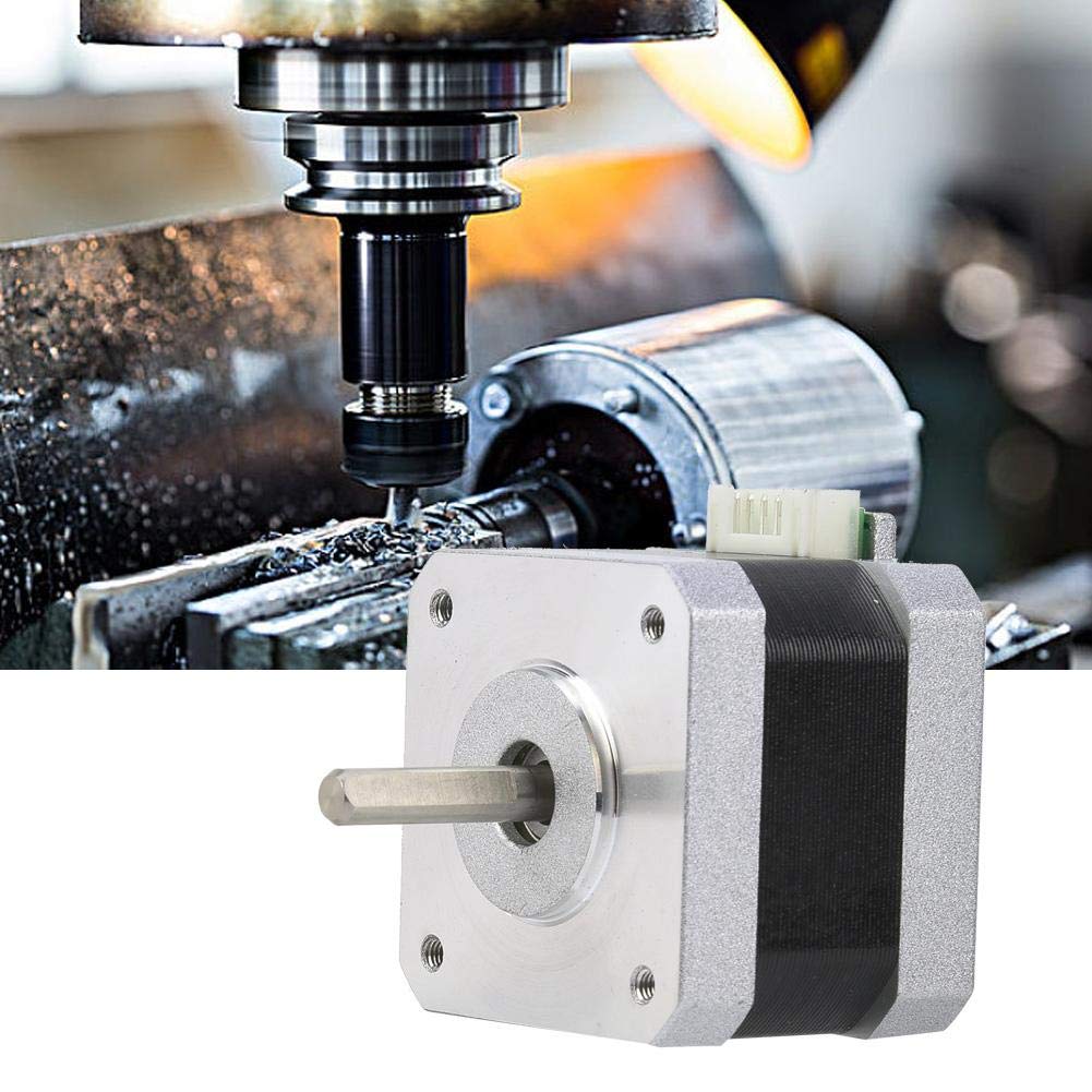 Nema 17 Stepper Motor, 42BYG-34015-22B DC 4.0V 1.2A 2 Phase Bipolar 1.8° Stepping Motor for CNC 3D Printer CNC Engraving Machine Automation Equipment Security Monitoring Stage Lighting and Robot 34mm