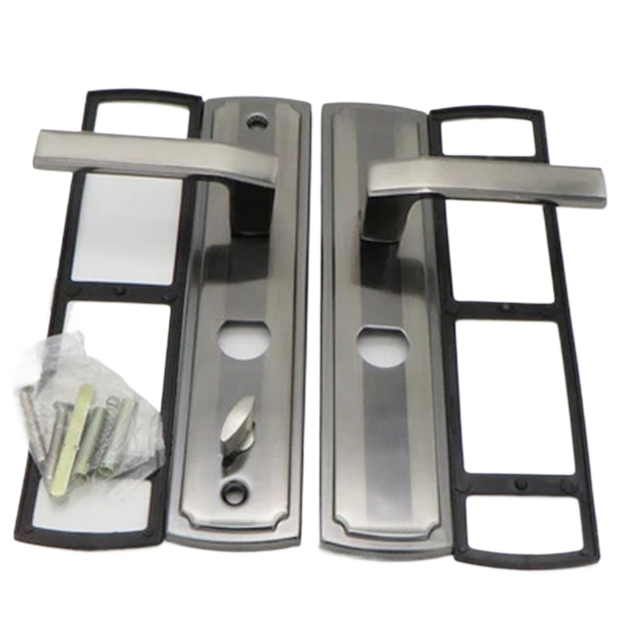 Wajjwi One Color Anti-Theft Door Handle Entry And Panel Heaven And Earth Lock Anti-Lock For Home(Right Open)