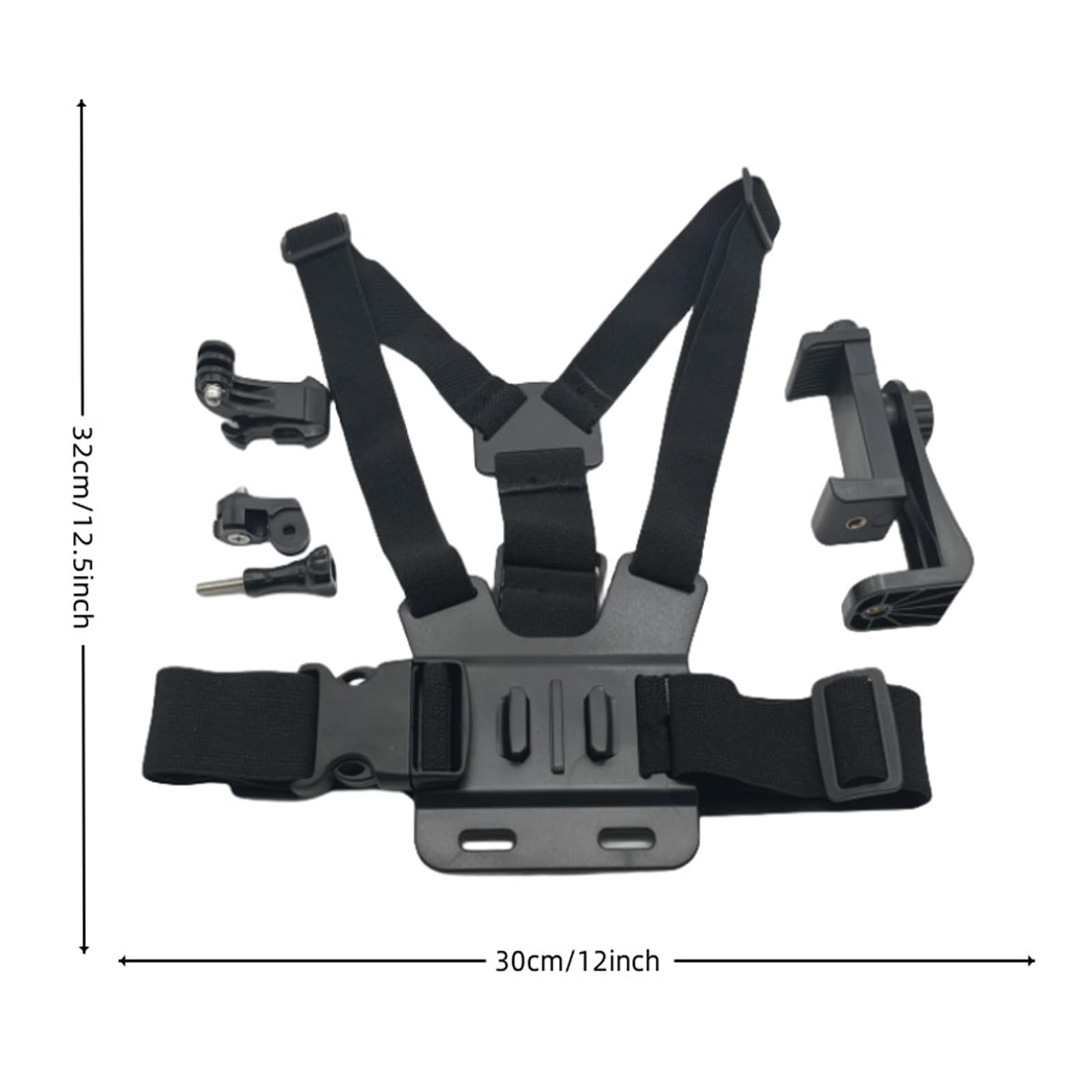 YHTSPORT Imbracatura da Petto Supporto da Petto per GoPro e Action Cam, Imbracatura Pettorale Regolabile, Pettorina per Gopro Accessori, Cinturino Pettorale Compatibile con Action Camera