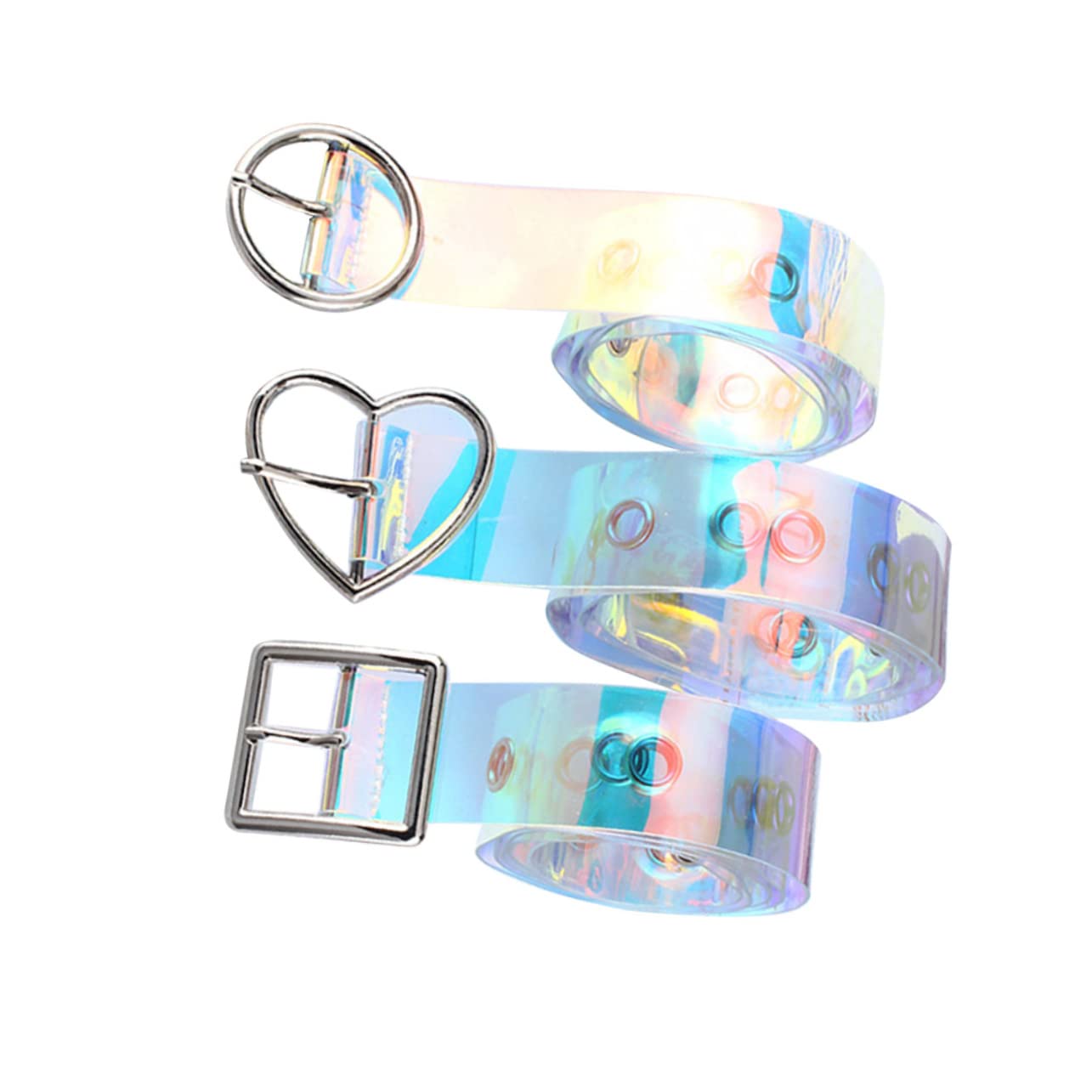 SHERCHPRY Fashionable Women Belts for Jeans 3 Pack Pu Belt Set Durable Metal Buckles