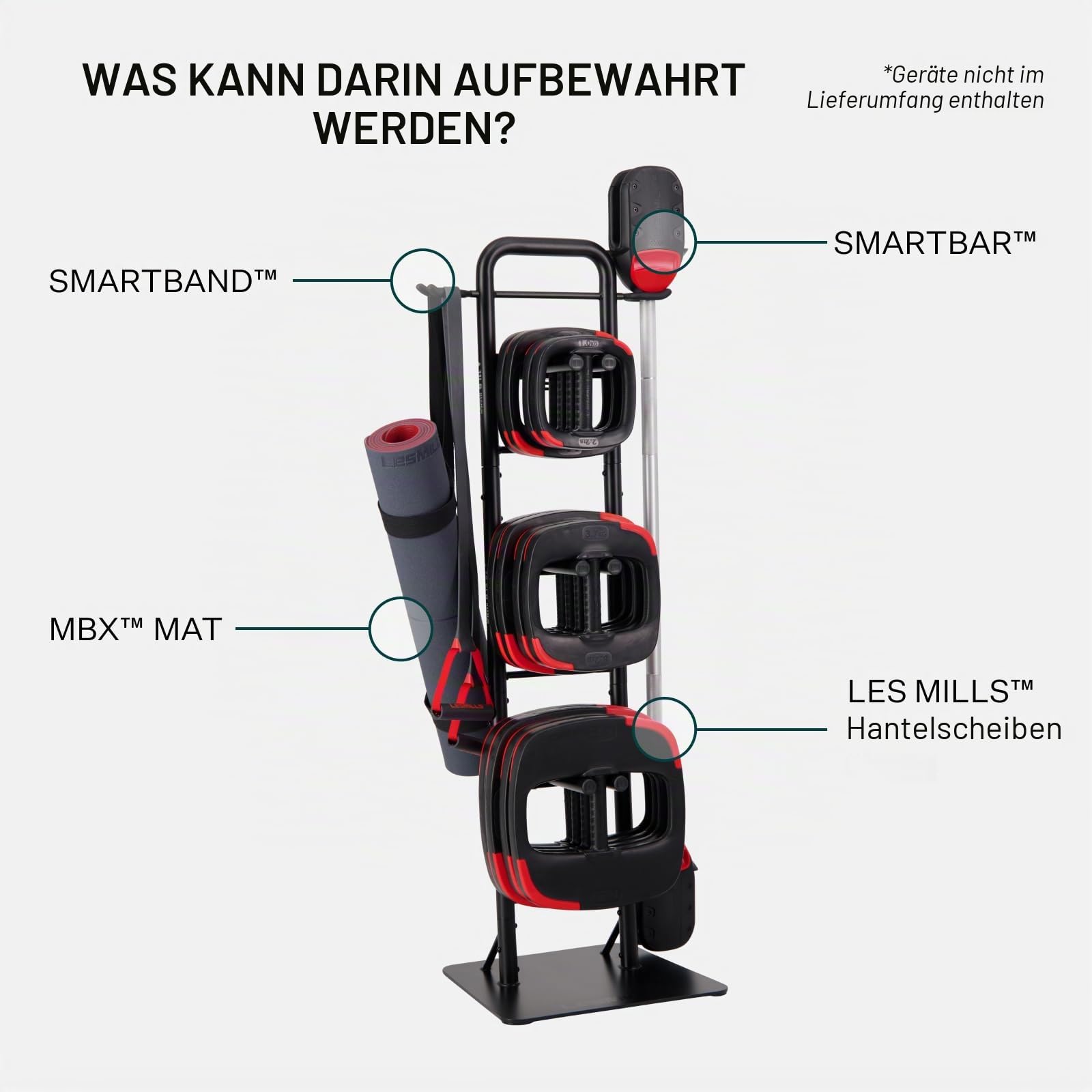 Les Mills Vertical Storage Rack for Exercise Equipment