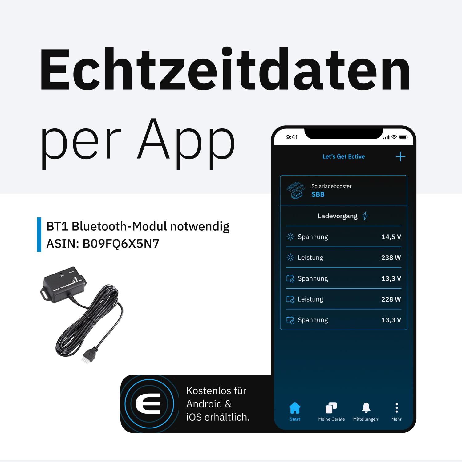 ECTIVE SBB 30 Solar-Ladebooster 30A 12V 250Wp MPPT Solarladeregler DC-DC Ladegerät AGM Gel Nass LiFePO4 Wohnmobil