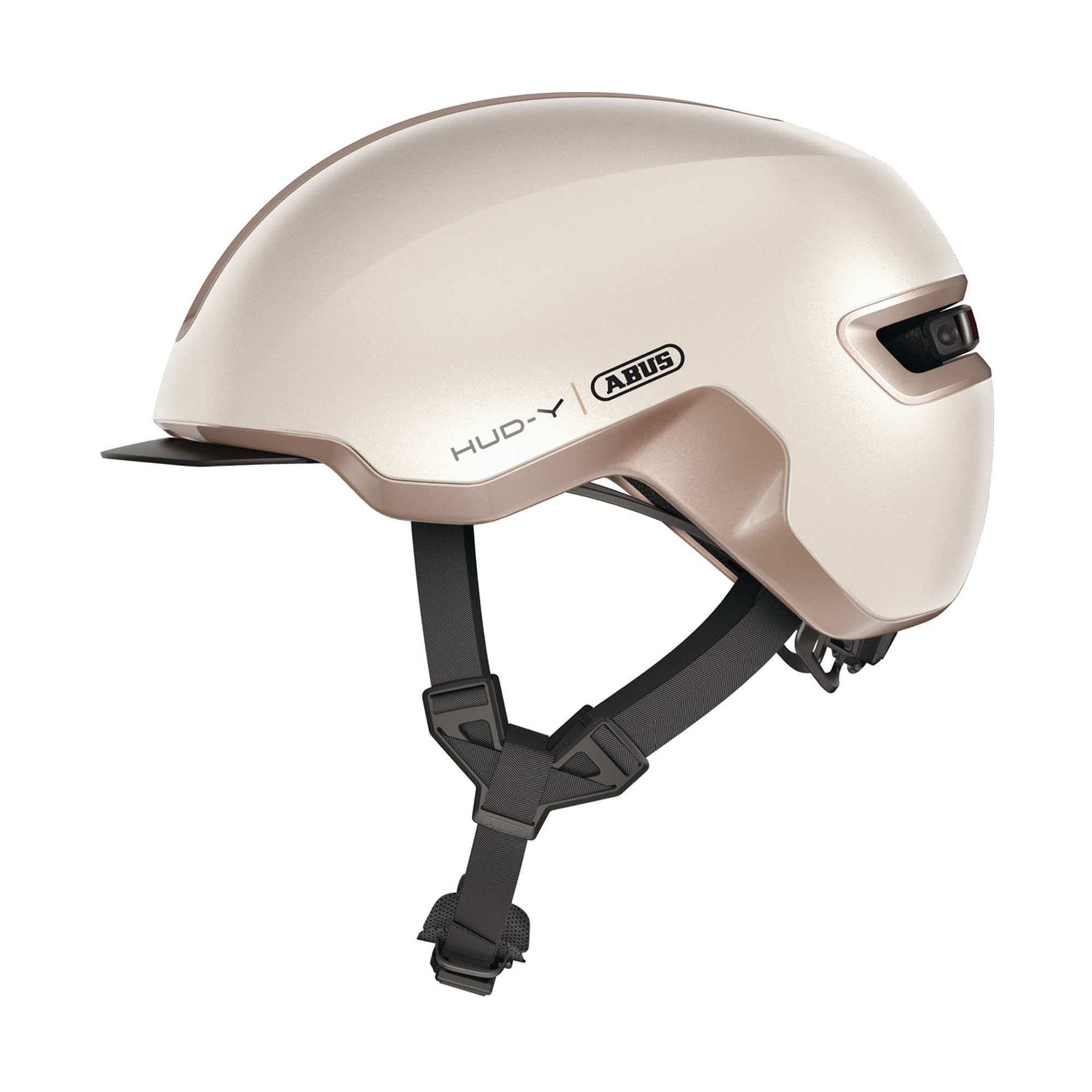 Abus HUD-Y - Luz Trasera LED magnética y Recargable y Cierre magnético - Casco de Bicicleta Moderno para Uso Diario - para Hombre y Mujer