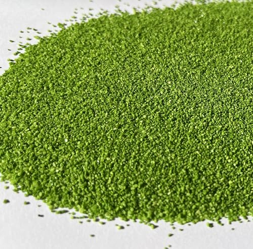 Arena decorativa verde de 5 kg – Fabricado en Alemania – Arena fina de color verde para decoración jarrón velas boda floristería artesanía jardín & eventos arena de cuarzo de colores en bolsa de