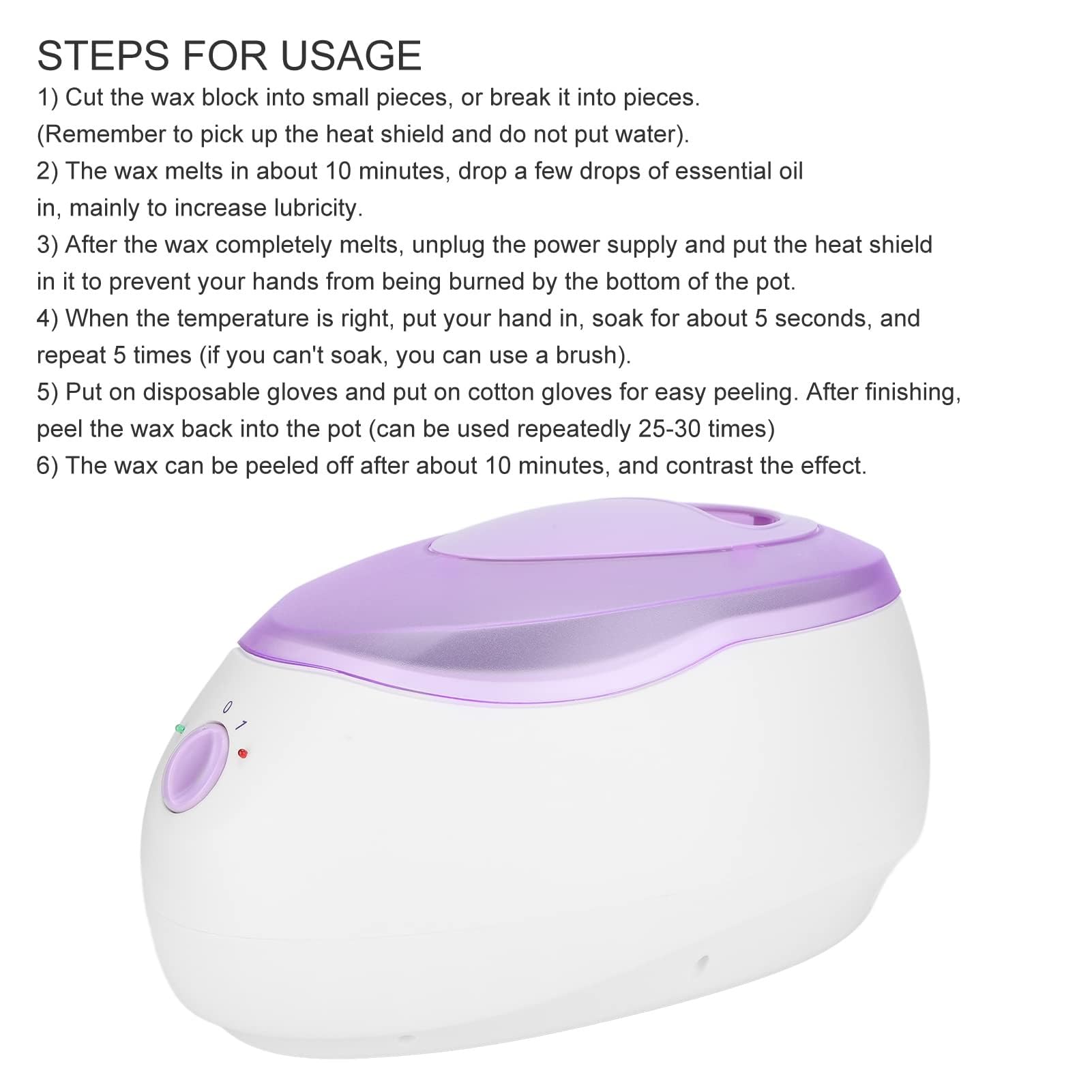 X&Z-XAOY Macchina della Cera di Paraffina 2.5L per Mani E Piedi Dispositivo Professionale per Bagno di Paraffina A Riscaldamento Rapido Scaldacera E Riscaldatore