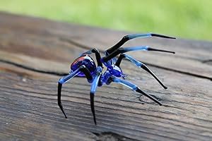 Glass Spider Sculpture - Handcrafted Collectible Glass Art