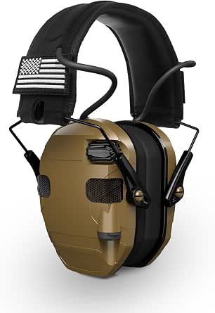 Electronic Shooting Ear Protection Earmuffs with 5X Sound Amplification and NRR 23dB