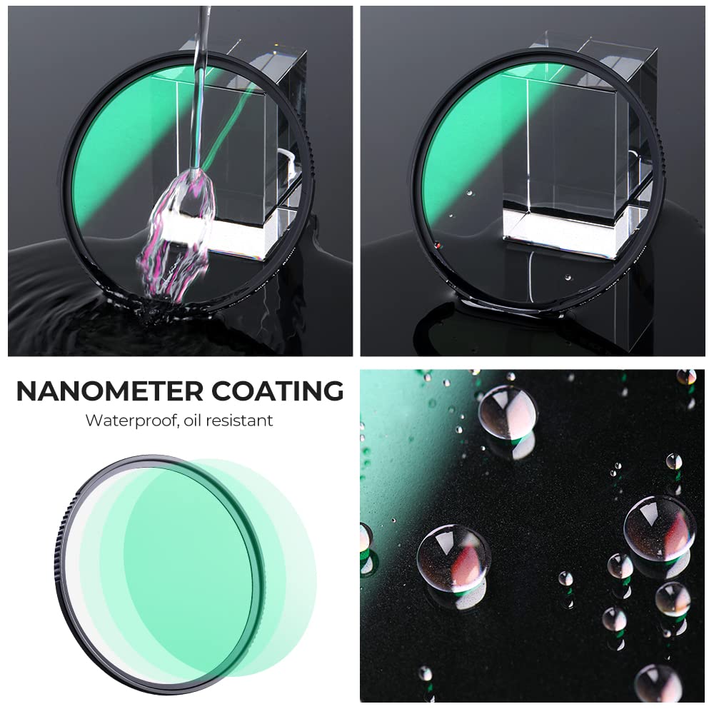K&F Concept Nano-X Series Black Diffusion - Filtro de lente de efecto cinematográfico de 1/8 con 28 revestimientos multicapa, difusión de luz negra para video, vlog, fotografía de retratos (82 mm)