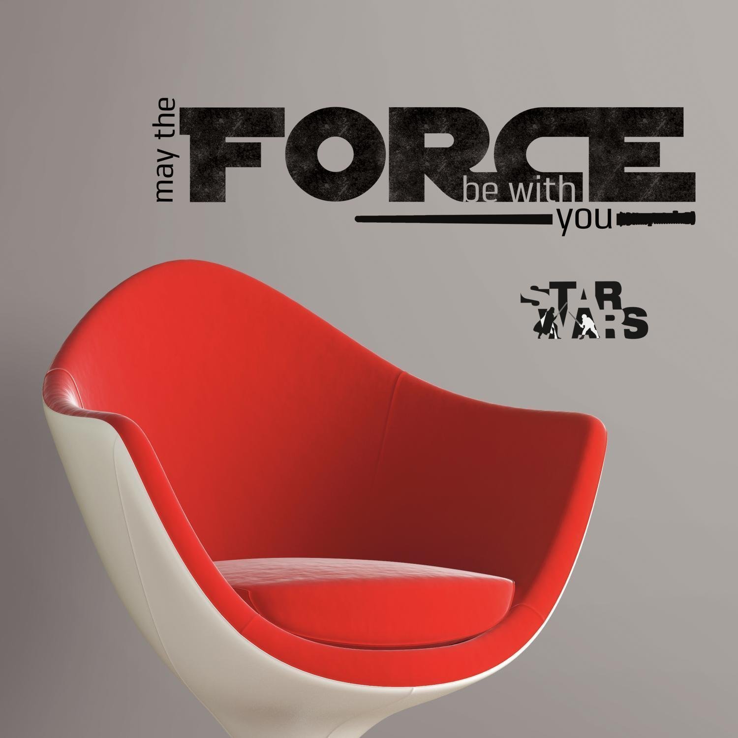 Roommates Star Wars Classic May The Force Quote Wall Decal, Multi-Colour, RMK3011SCS