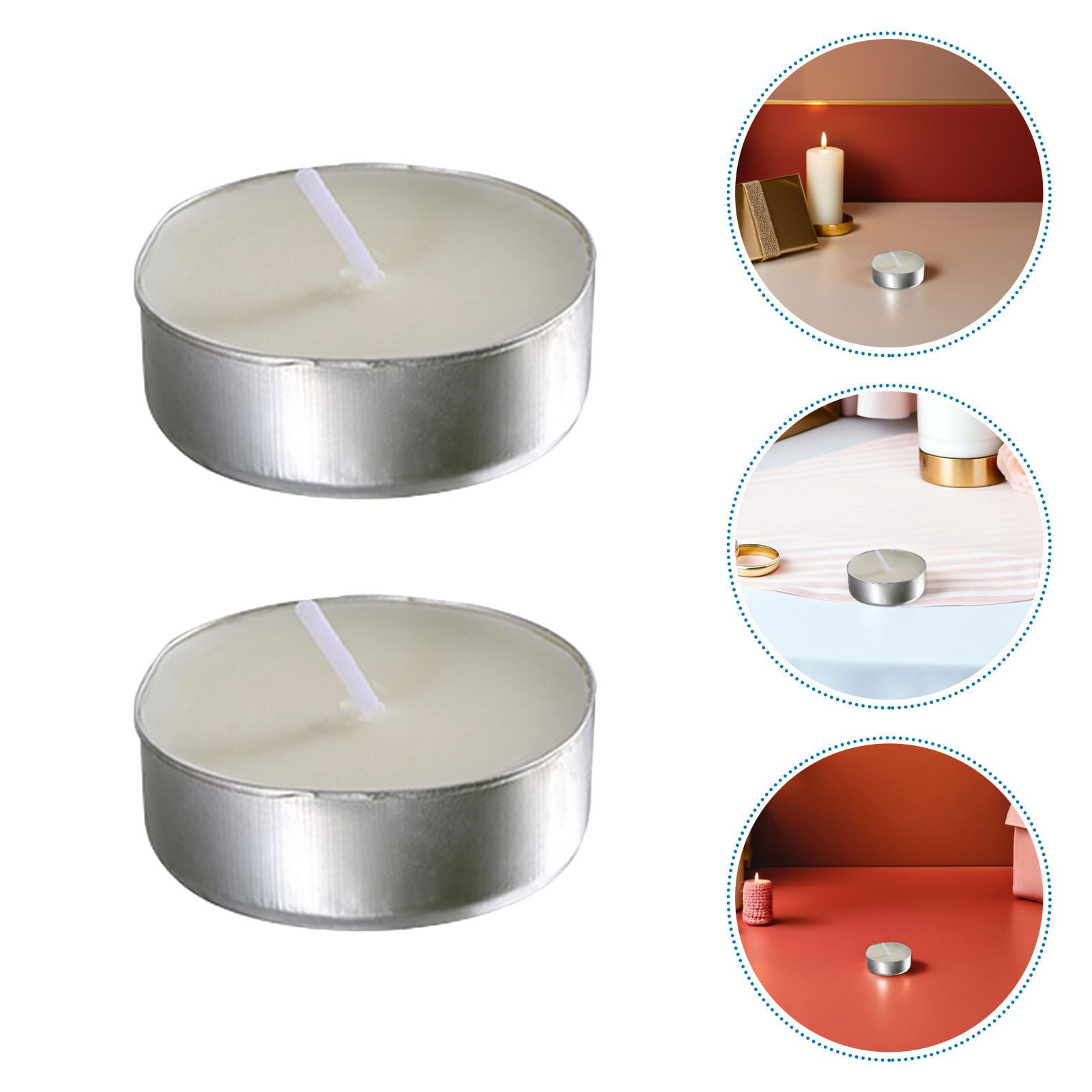 Beavorty 150 Unidades Velas Votivas de Té sin Aroma en Vaso de Aluminio para Decoración Versátil en Fiestas y Cenas Ambiente Romántico y Elegante