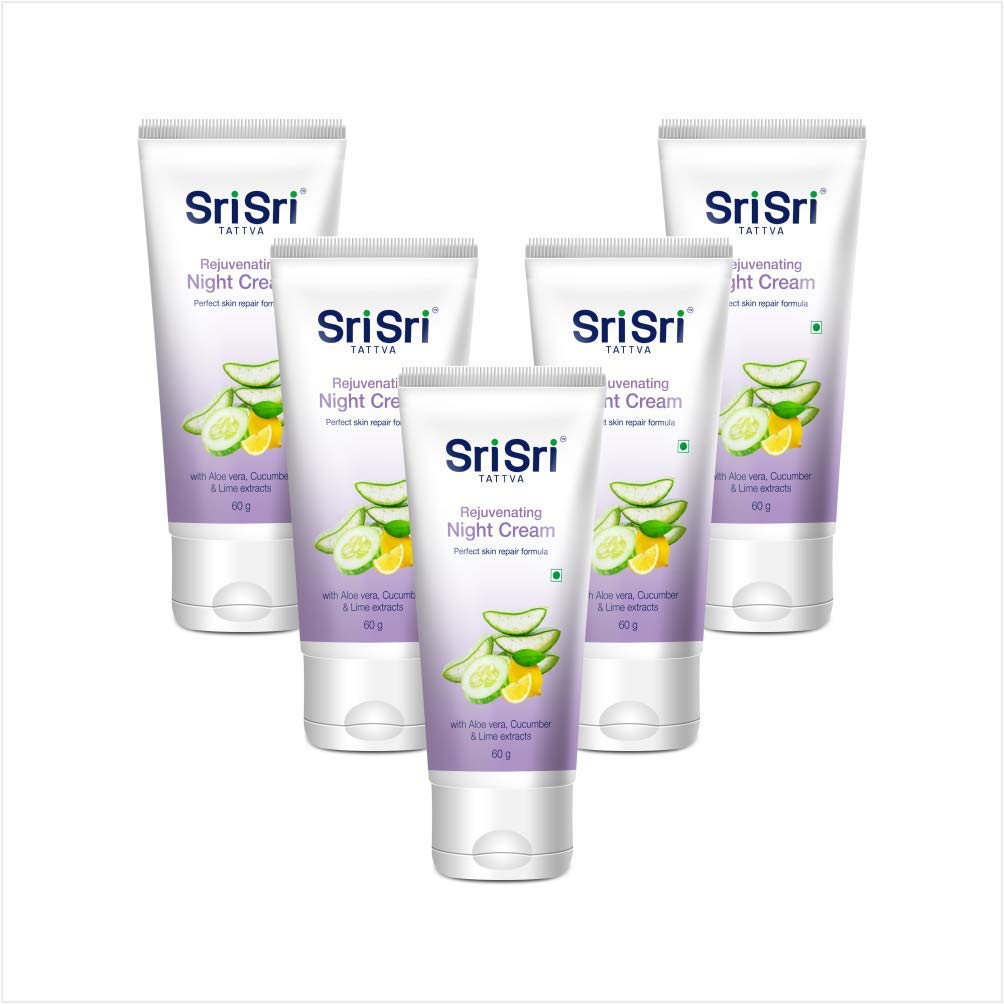 Sri Sri Tattva Rejuvenating Night Cream, 60ml (Pack of 5)