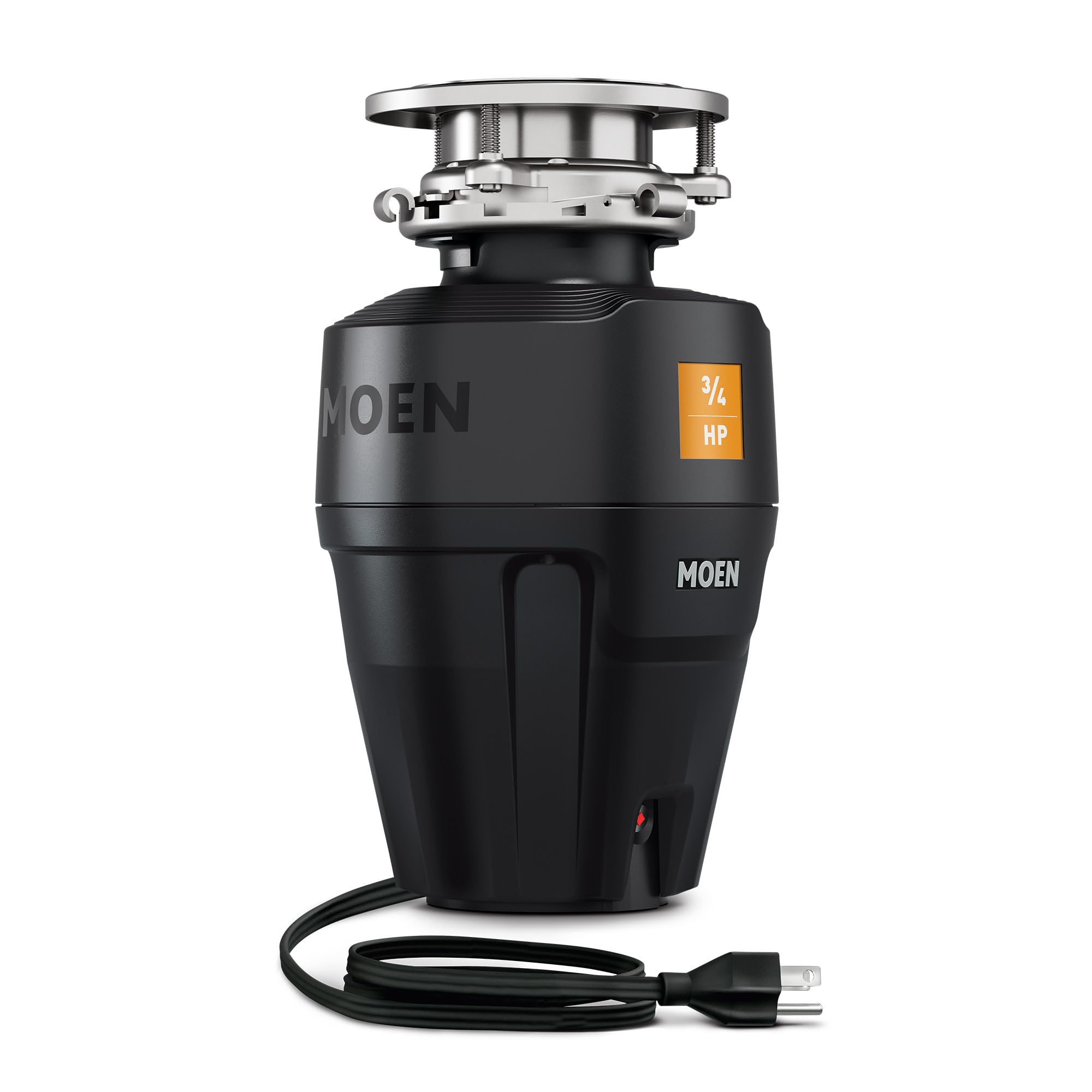 Moen Black EX Series Host Series 3/4 Horsepower Improved Installation Garbage Disposal, EX75C