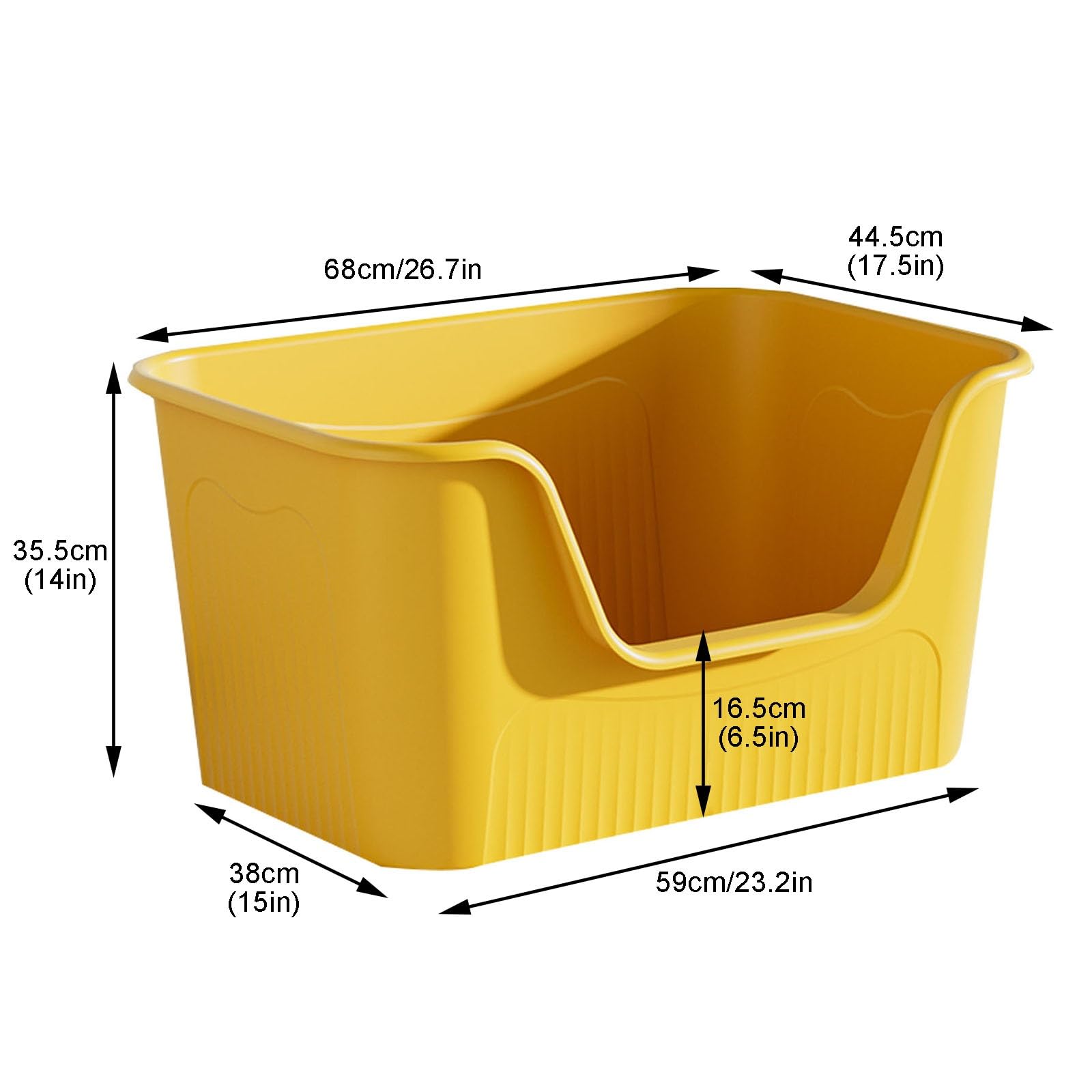 Bandejas esquineras para arena para gatos, caja de arena de lado alto, bandeja de arena superior abierta para excavadores activos y casas de varios gatos, fácil de limpiar
