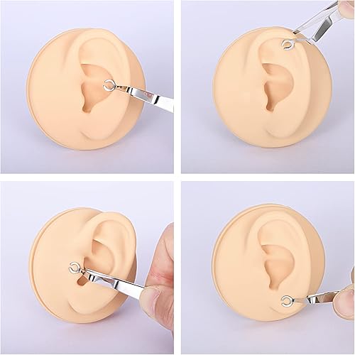 Miniatura 2 de JIESIBAO Abrazaderas de perforación, pinzas Pennington de bloqueo ranurado, con agujas 14G, 16G, 18G, 20G, para oreja, labio, vientre, ombligo,