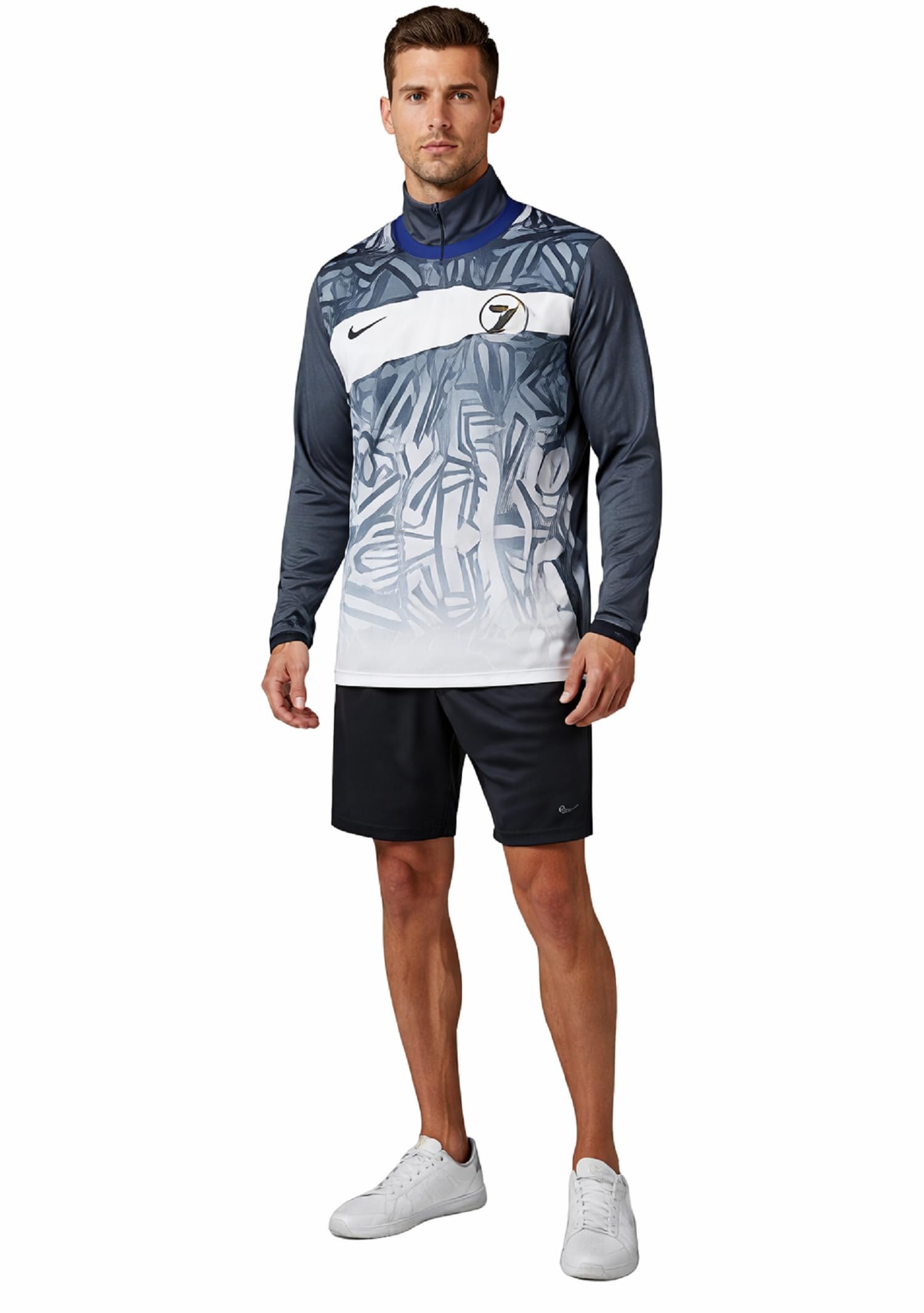 Men’s Quarter Zip Athletic Pullover Long Sleeve Sports Shirt Quick Dry Performance Training Lightweight Breathable Workout Running Gym