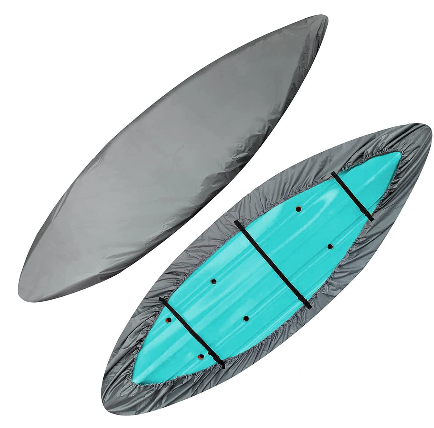 Schleuder Universal Kajak Abdeckung,Wasserdicht und UV-beständig, UV-Schutz Kajak-Kanu-Abdeckung wasserdichte, Staubschutzschild für Kanu-Boot,420D Oxford