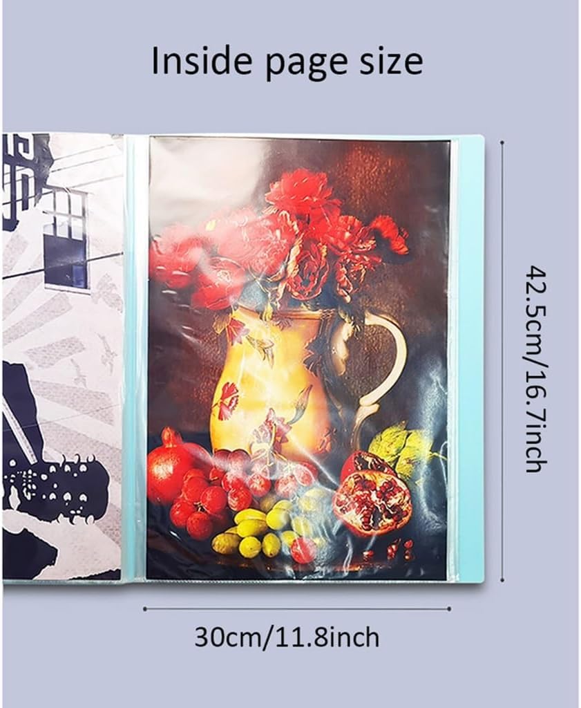 Portafolio de Pintura artística A3, 3 Piezas, Carpeta con 60 páginas, 120 páginas para Dibujo de Obras de Arte, fotografías, Carteles, B3,43 * 32,5 * 4,2 cm