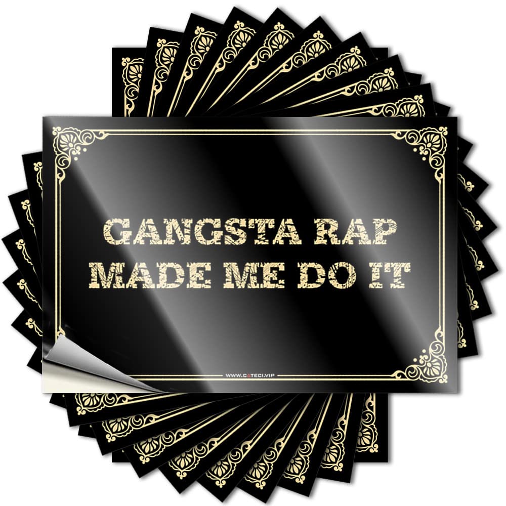 Sticker - Scented Wall Gangsta Rap Made Me Do It for Coffee Dishwasher(12X18CM)