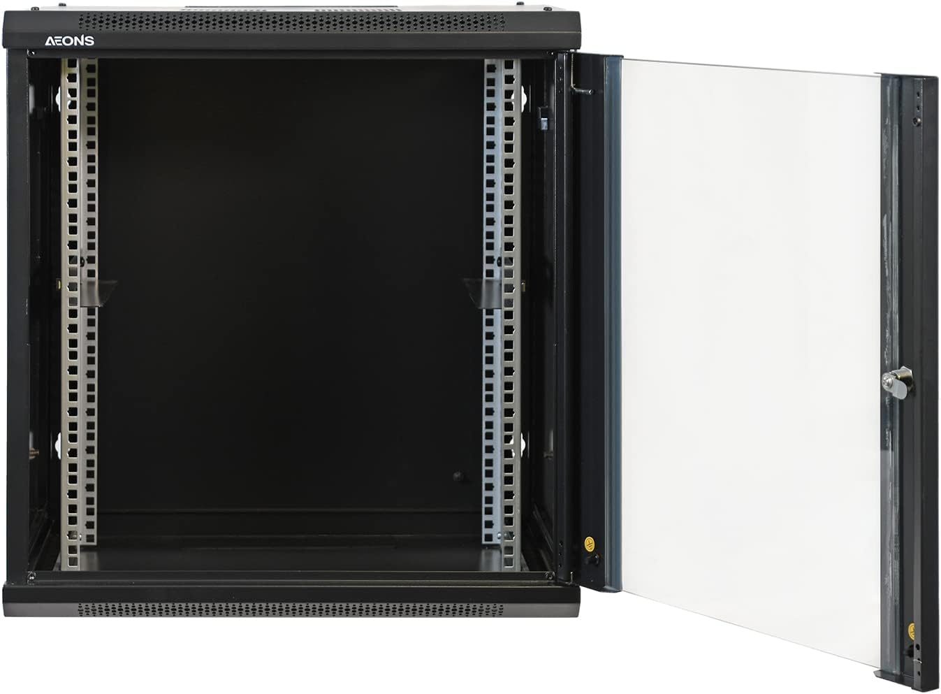 AEONS 12U Professional Wall Mount IT Cabinet Enclosure 19-Inch Server Network Rack 16-Inches Deep Black