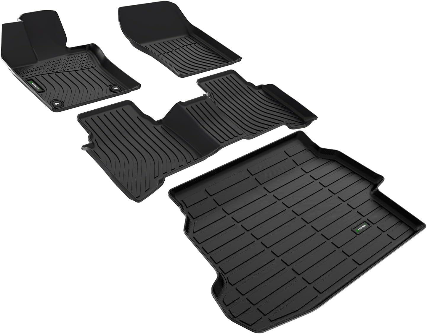 ANBINGO®-Floor Mats & Cargo Liner Custom for Toyota Prius 2023. All Weather Waterproof Car Mats?1st, 2nd Row Set & Cargo mat?TPE Non-Slip Automotive Floor Liners-Black Floor + Cargo for Prius 2023