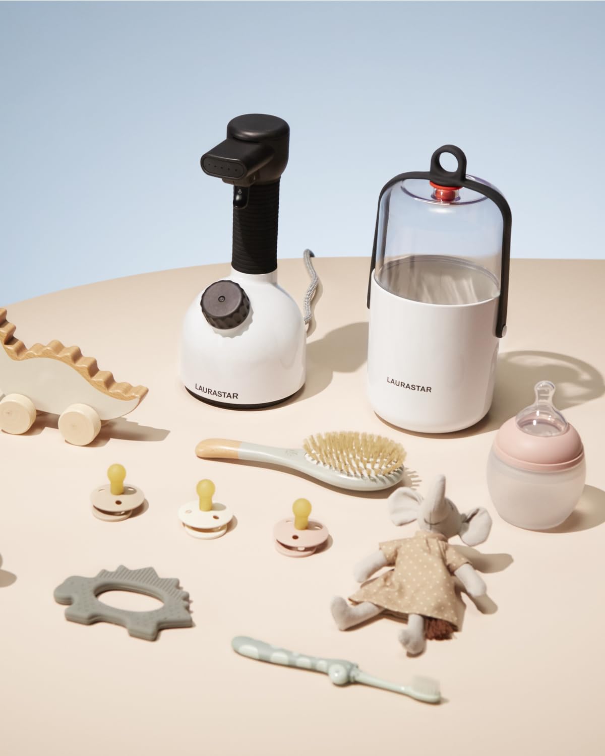 Laurastar IGGI Dampf-Sterilisierungs-Set | Eliminiert 99,99% Bakterien, Viren & Milben, Hygienischer DMS-Dampf, Ohne Chemie, Für Babyflaschen, Schnuller & Spielzeug