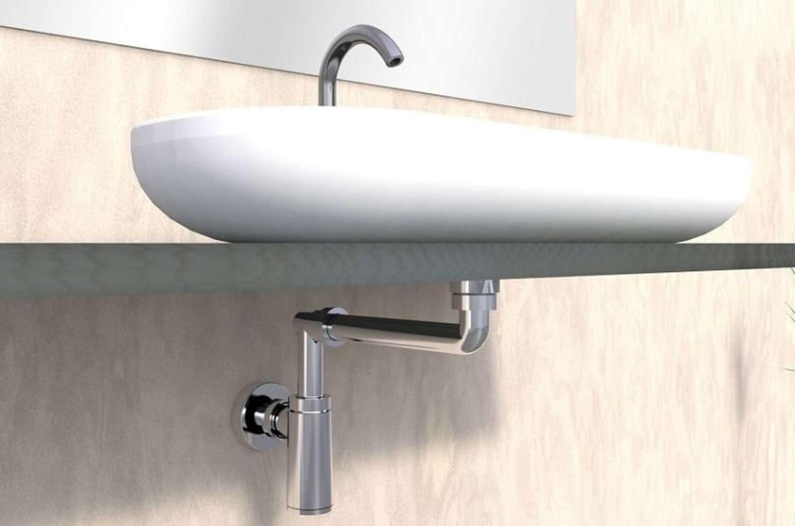 BONOMINI - KING Waschbecken Siphon, platzsparend