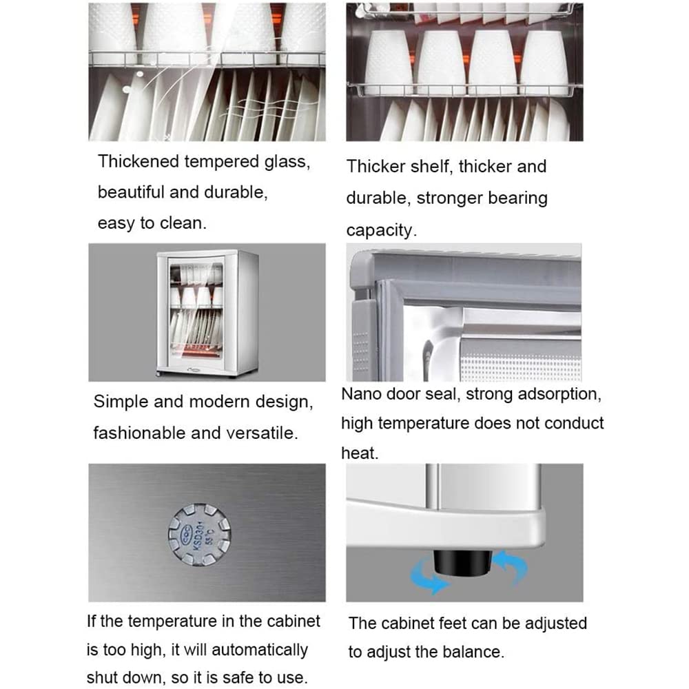 Secador de platos y esterilizador multifuncional, estante de secado de aire caliente para T y botellas, ahorro de espacio para el hogar, escurreplatos y desinfectante eficaz