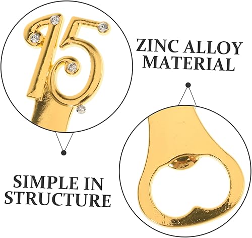 Miniatura 7 de Luxshiny 15 herramienta de decoración retro, abrebotellas de vino, suministros de fiesta, decoración dorada, abrelatas de botellas de cerveza,