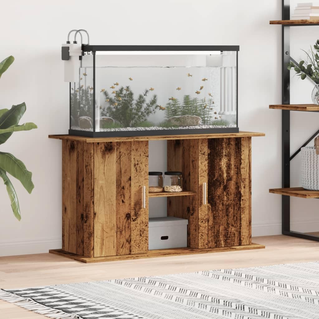 vidaXL Support pour Aquarium Vieux Bois 101x41x58 cm Bois d'ingénierie Armoire pour Aquarium