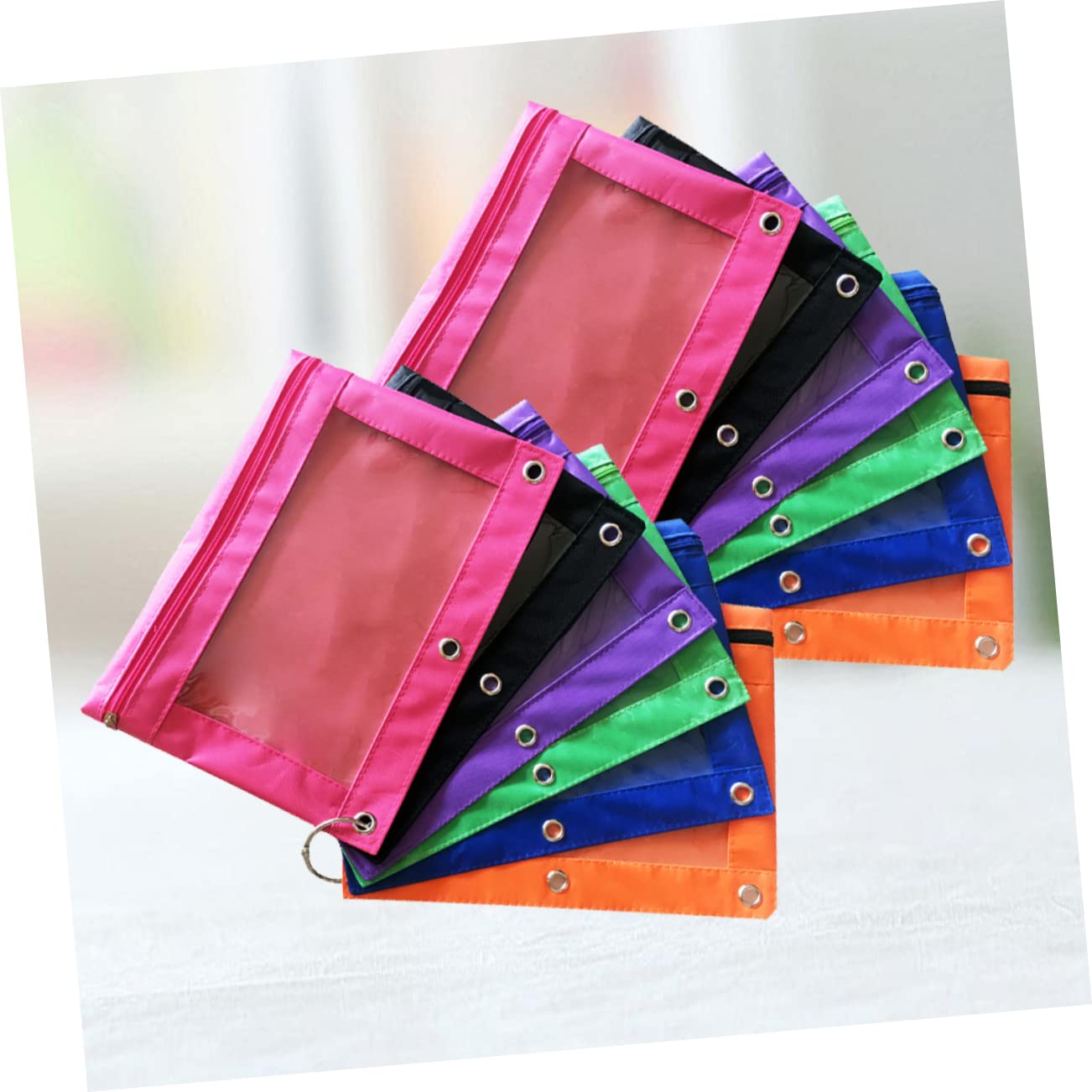 Estuche para Lápices Transparente Oxford 12 Piezas, Bolsa de Papelería