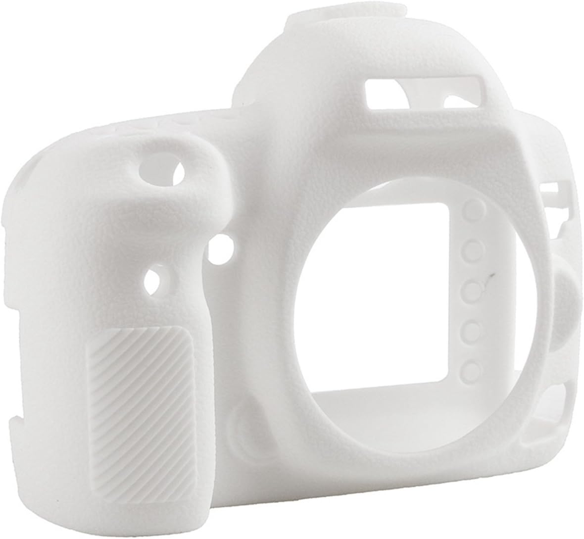 Camera Case for Canon 5D Mark IV 5D IV 5D4 - Silicone Protective DSLR Skin Cover, Detachable Cage, Shockproof, Dustproof (White)