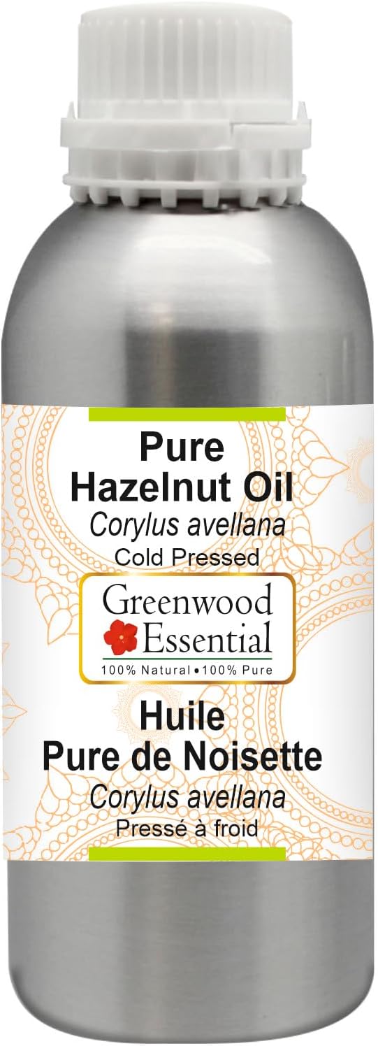 Greenwood Essential Pure Hazelnut Oil (Corylus avellana) Cold Pressed 630ml (21oz)